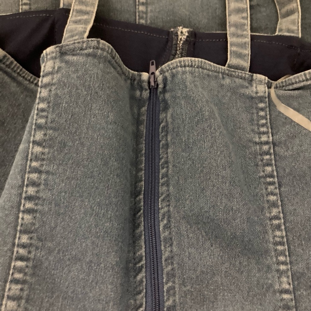 5 for $25 Derek Heart denim zip up stretch dress - Picture 5 of 7